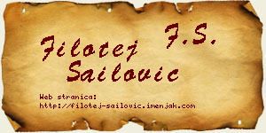 Filotej Sailović vizit kartica
